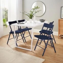 Emily Folding Dining Chair, Velvet -Dunelm Shop 30884040 alt02