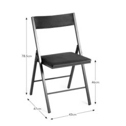 Emily Folding Dining Chair, Velvet -Dunelm Shop 30884040 alt09