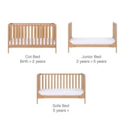 Tutti Bambini 3 Piece Oak Malmo Cot Bed And Rio Furniture Set -Dunelm Shop 30884636 alt02