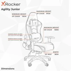 X Rocker Agility Junior Esports Gaming Chair -Dunelm Shop 30885595 alt09