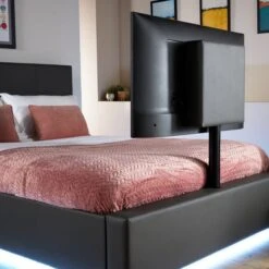 XR Living Ava TV Bed With LED Lights And TV Mount -Dunelm Shop 30885673 alt01