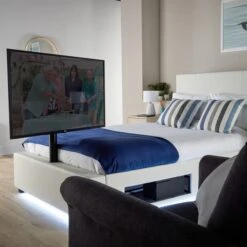 XR Living Ava TV Bed With LED Lights And TV Mount -Dunelm Shop 30885675 alt07