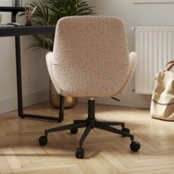 Ginny Boucle Swivel Office Chair -Dunelm Shop 30886351 alt01