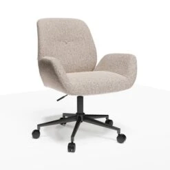 Ginny Boucle Swivel Office Chair -Dunelm Shop 30886351 alt05