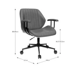 Clement Faux Leather Office Chair -Dunelm Shop 30886353 alt09