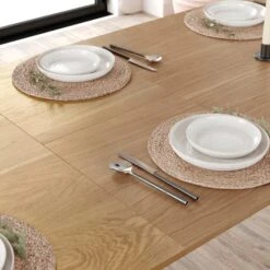 Hudson 6-8 Seater Rectangular Extendable Dining Table, Oak -Dunelm Shop 30888475 alt06