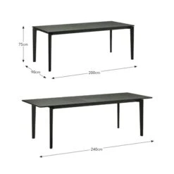 Hudson 6-8 Seater Rectangular Extendable Dining Table, Oak -Dunelm Shop 30888475 alt09