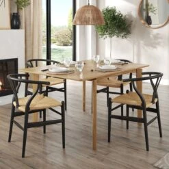 Hudson 2-4 Seater Square Extendable Dining Table, Oak -Dunelm Shop 30888477 alt01