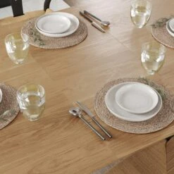 Hudson 2-4 Seater Square Extendable Dining Table, Oak -Dunelm Shop 30888477 alt02