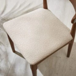 Elements Alva Dining Chair, Warm Sand Boucle -Dunelm Shop 30888644 alt02