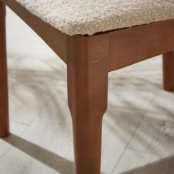 Elements Alva Dining Chair, Warm Sand Boucle -Dunelm Shop 30888644 alt03