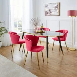 Kendall Dining Chair, Velvet 23 Kendall Dining Chair, Velvet -Dunelm Shop 30889915 alt01