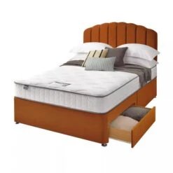 Silentnight Divan Bed With Velvet Merlin Headboard -Dunelm Shop 30891041 alt07