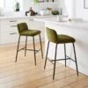 Caden Counter Height Bar Stool, Velvet -Dunelm Shop 30891266