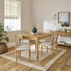 Churchgate Walcote Dining Chair, Striped Fabric 9 Churchgate Walcote Dining Chair, Striped Fabric -Dunelm Shop 30891389 alt01