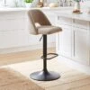 Jonas Adjustable Height Bar Stool, Velvet -Dunelm Shop 30892019