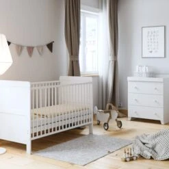 Little Acorns Classic Cot Bed And 3 Drawer Chest Nursery Set -Dunelm Shop 30892451