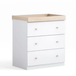 Little Acorns Burlington Cot Bed And 3 Drawer Chest Nursery Set -Dunelm Shop 30892463 alt04