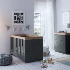 Little Acorns Burlington Cot Bed And 3 Drawer Chest Nursery Set -Dunelm Shop 30892466