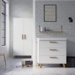 Little Acorns Siriana 3 Drawer Chest And Wardrobe Nursery Set
