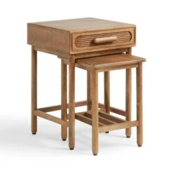 Khari Nesting Side Tables, Mango Wood 17 Khari Nesting Side Tables, Mango Wood -Dunelm Shop 30893660 alt04