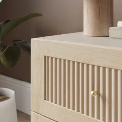 Maeva 2 Drawer Bedside Table, Light Oak Effect -Dunelm Shop 30894169 alt03