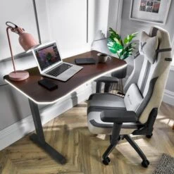 X Rocker Living Woodgrain Desk With Wireless Charging, 140x60cm -Dunelm Shop 30895062 alt07