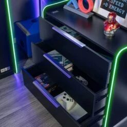 X Rocker Electra Chest Of 3 Drawers With LED Lights -Dunelm Shop 30895064 alt02