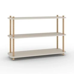 Elements Miller Low Bookcase, Stone 14 Elements Miller Low Bookcase, Stone -Dunelm Shop 30895134 alt05