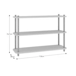 Elements Miller Low Bookcase, Stone 15 Elements Miller Low Bookcase, Stone -Dunelm Shop 30895134 alt09