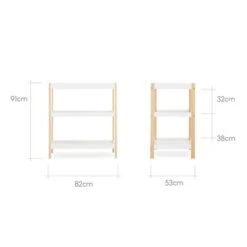 CuddleCo Nola Open Changing Unit, Painted Pine -Dunelm Shop 30902133 alt09