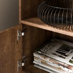 Freddie Low Bookcase, Rustic Wood Effect -Dunelm Shop 30904866 alt02