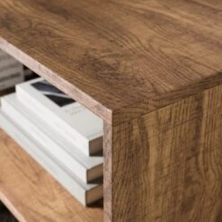 Freddie Low Bookcase, Rustic Wood Effect -Dunelm Shop 30904866 alt05