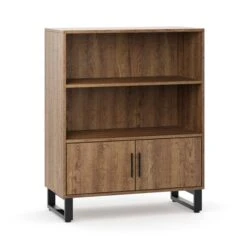 Freddie Low Bookcase, Rustic Wood Effect -Dunelm Shop 30904866 alt06
