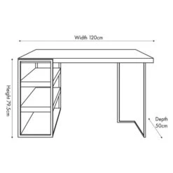 Jersey Desk, Concrete Effect 17 Jersey Desk, Concrete Effect -Dunelm Shop 30907233 alt09