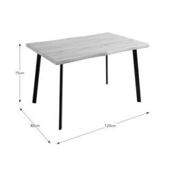 Tiarna 4-6 Seater Wave Edge Dining Table -Dunelm Shop 30908072 alt09