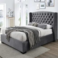 Ambassador Ottoman Bed Frame, Velvet 15 Ambassador Ottoman Bed Frame, Velvet -Dunelm Shop 30908271 alt01