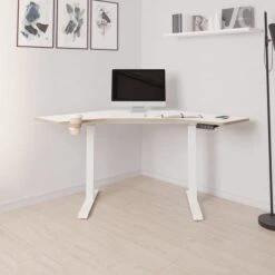 Gino Corner Height Adjustable Desk -Dunelm Shop 30910879