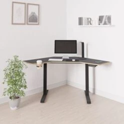 Gino Corner Height Adjustable Desk -Dunelm Shop 30911004