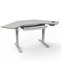 Gino Corner Height Adjustable Desk With Drawer 11 Gino Corner Height Adjustable Desk With Drawer -Dunelm Shop 30911006 alt01