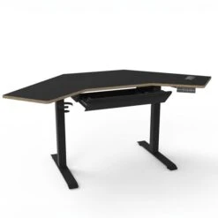 Gino Corner Height Adjustable Desk With Drawer 13 Gino Corner Height Adjustable Desk With Drawer -Dunelm Shop 30911007 alt01