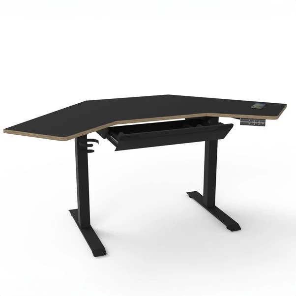 Gino Corner Height Adjustable Desk With Drawer 8 Gino Corner Height Adjustable Desk With Drawer - Image 6