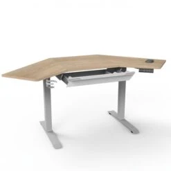 Gino Corner Height Adjustable Desk With Drawer 9 Gino Corner Height Adjustable Desk With Drawer -Dunelm Shop 30911008 alt01