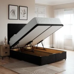 Luxury End Of Bed Ottoman Bed Frame, Teddy Fabric -Dunelm Shop 30911688 alt01