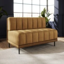 Amali Long Dining Bench, Matte Plush Velvet -Dunelm Shop 30912452 alt01