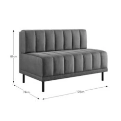 Amali Long Dining Bench, Matte Plush Velvet -Dunelm Shop 30912452 alt09