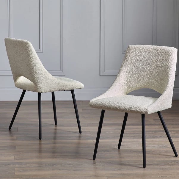 Iris Set Of 2 Dining Chairs, Boucle 10 Iris Set Of 2 Dining Chairs, Boucle - Image 8