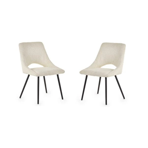 Iris Set Of 2 Dining Chairs, Boucle 11 Iris Set Of 2 Dining Chairs, Boucle - Image 9