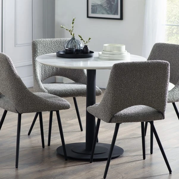 Iris Set Of 2 Dining Chairs, Boucle 4 Iris Set Of 2 Dining Chairs, Boucle - Image 2