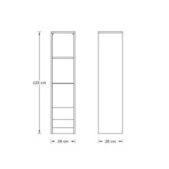 Delta Tall Shelving Unit With LEDs -Dunelm Shop 30915247 alt09